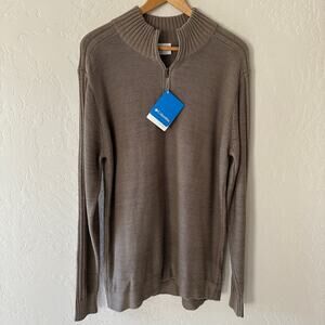 COLUMBIA | Mens ROC II Half Zip Sweater NEW Size Large 100% Cotton Grandpacore